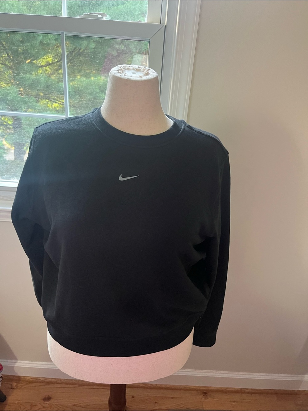 Nike Black Crewneck Sweatshirt with Small Swoosh